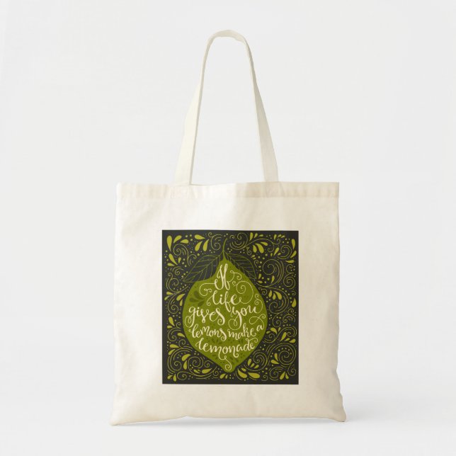 Tote Bag Si la vie vous donne les citrons font une limonade (Devant)