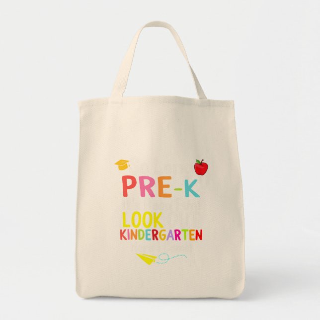 Tote Bag Si Long Pré-K jardin d'enfants ici je viens diplôm (Devant)