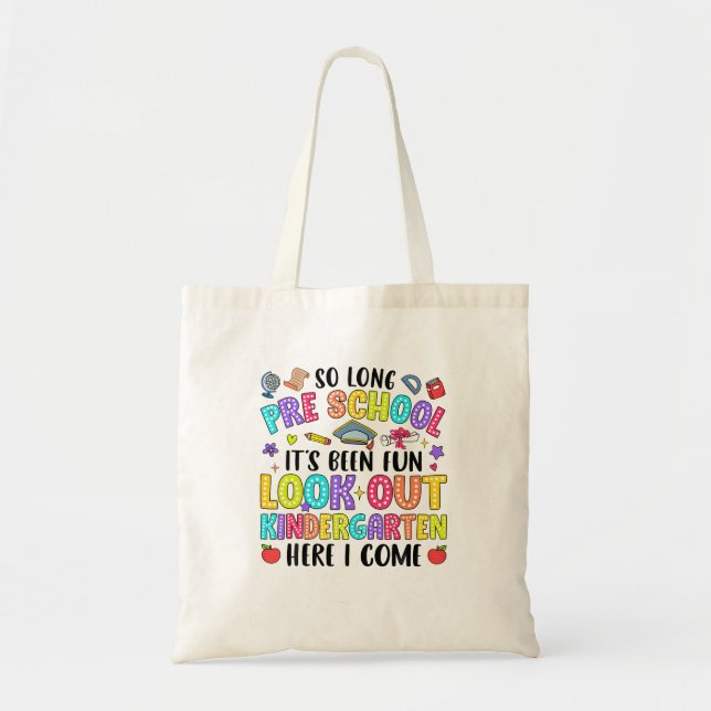 Tote Bag Si Longue Pré-K Graduation Maternelle Ici Je Viens (Devant)
