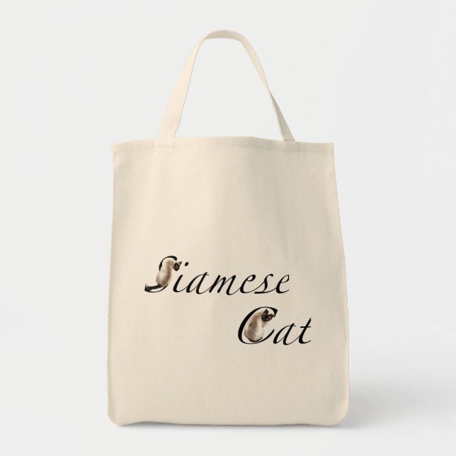 Tote Bag Siamese cat character (Devant)