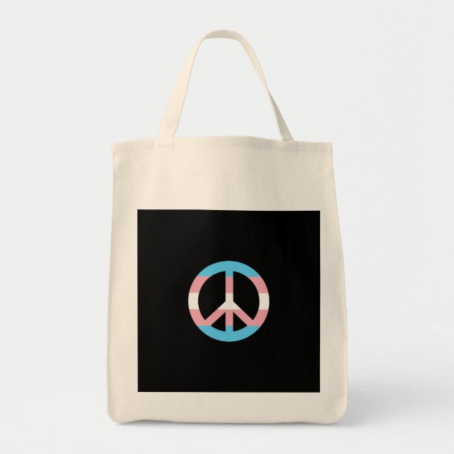 Tote Bag Signal de paix transgenre (Devant)
