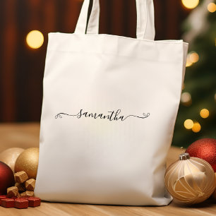 Tote Bag Signature de nom à arc adorable