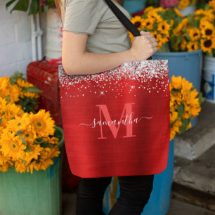 Tote Bag Signature Monogramme Parties scintillant Argent Ro