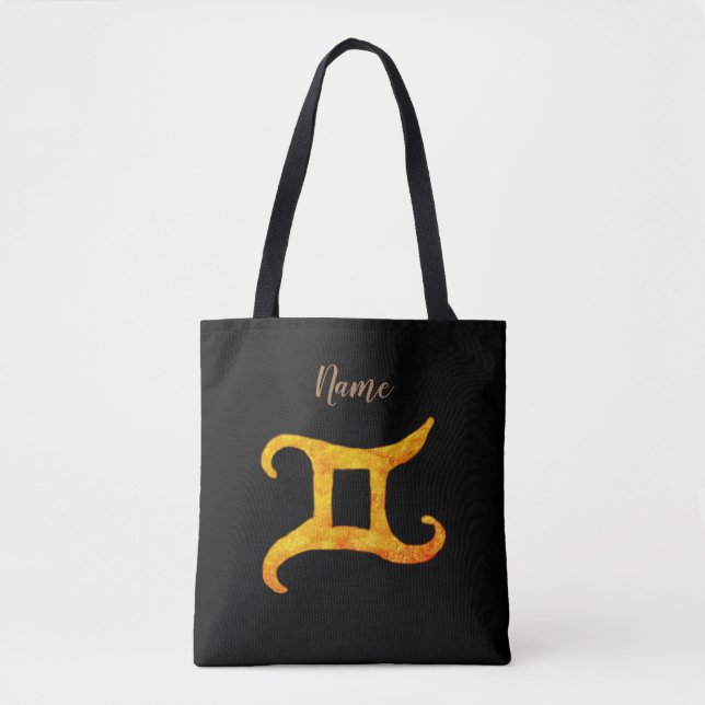 Tote Bag SIGNE D'Astrologie Gemini D'OR (Devant)