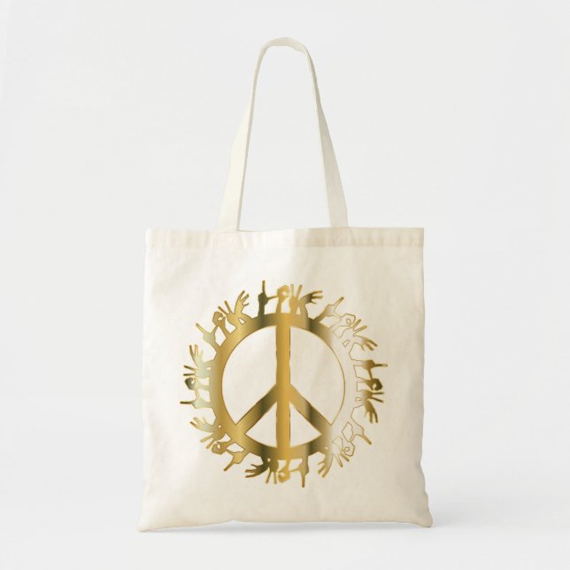 TOTE BAG SIGNE DE PAIX LOVE HANDS (Devant)