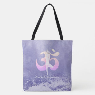 Tote Bag Signe de Yoga Pose Om de l'instructeur de méditati