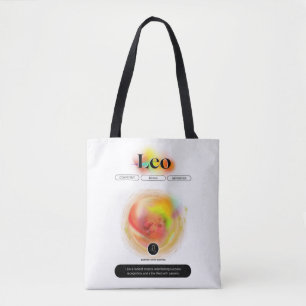 Tote Bag Signe moderne Zodiac Leo Citation   Élément incend