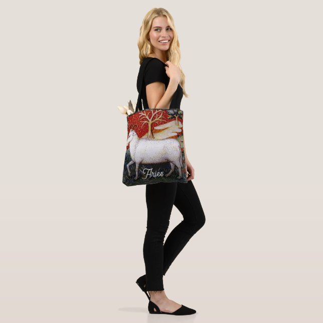 Tote Bag Signe Zodiac Bélier le bélier fête d'anniversaire (Sur le modèle)
