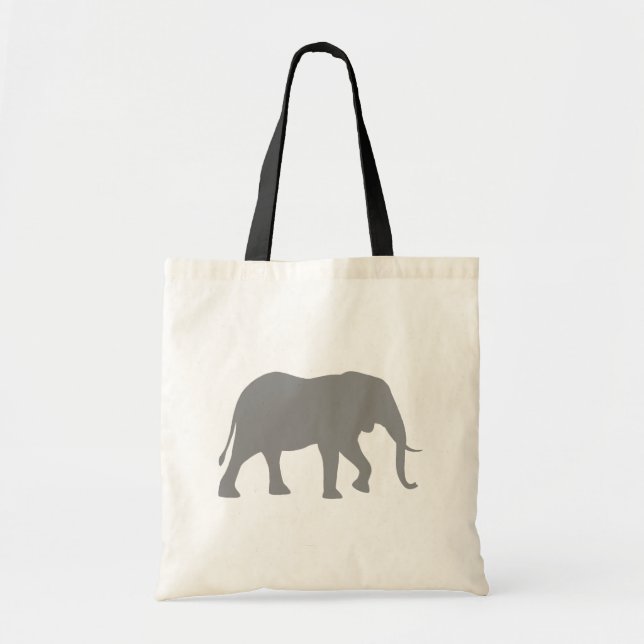Tote Bag Silhouette africaine des éléphants | Faune animale (Devant)