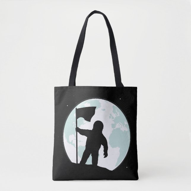 Tote Bag Silhouette d'astronaute (Devant)