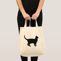 Silhouette de chat mignon