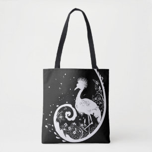 Tote Bag Silhouette de grue d'or