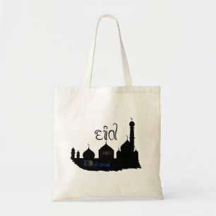 Tote Bag Silhouette de la mosquée Eid Moubarak - Budget Fou