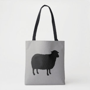 Tote Bag Silhouette de mouton noir