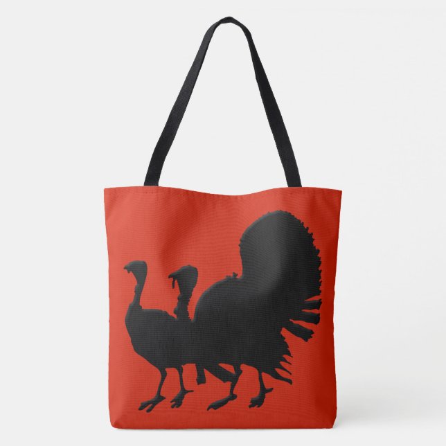 Tote Bag Silhouette des Dindons (Dos)