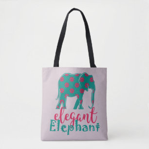 Tote Bag Silhouette distinguée drôle florale élégante