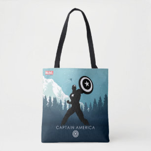 Tote Bag Silhouette héroïque de Captain America