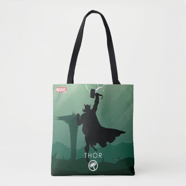 Tote Bag Silhouette héroïque de Thor (Devant)