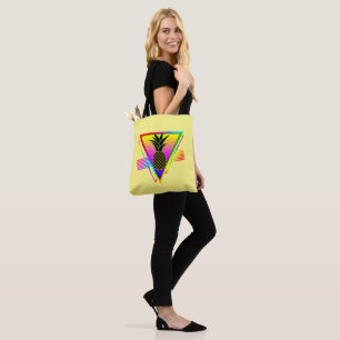 Tote Bag Silhouette Rétro Moderne Ananas Fruit D'été