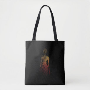 Tote Bag Silhouette stylisée de la femme - Art de ligne dég