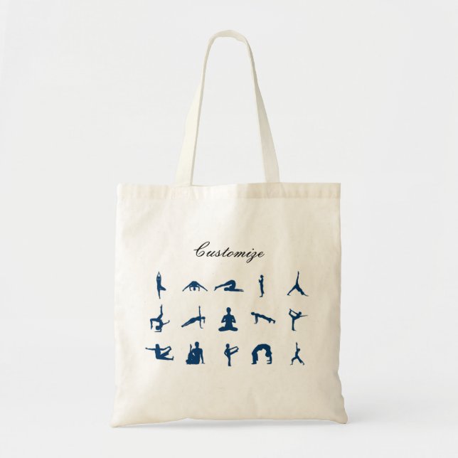 Tote Bag Silhouette Yoga Pose Thunder_Cove (Devant)