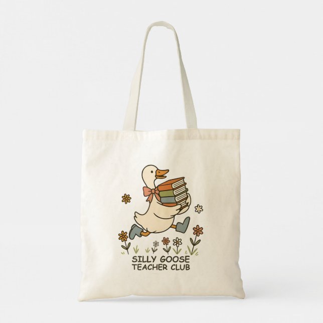 Tote Bag Silly Goose Teacher Club Funny Retour à l'école (Dos)