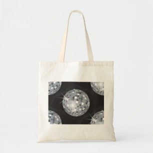 Tote Bag silver disco ball