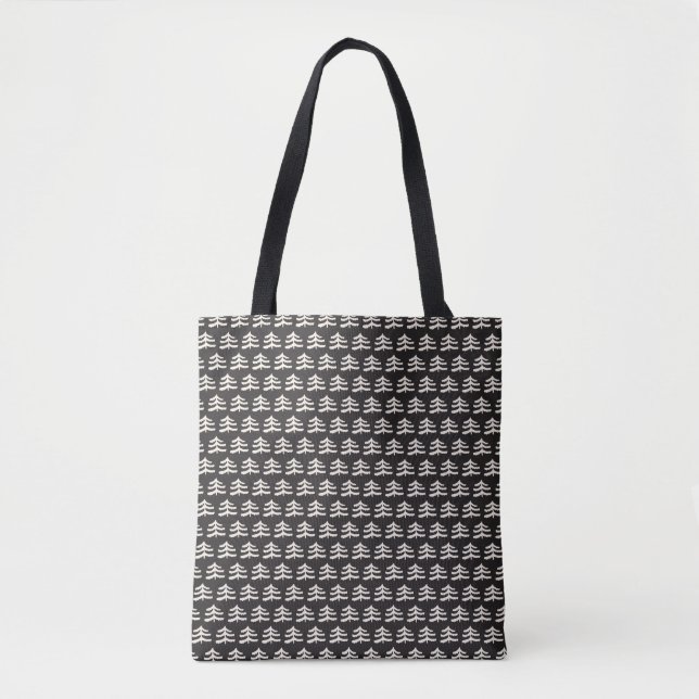 Tote Bag Simple À feuillage persistant Noir (Devant)