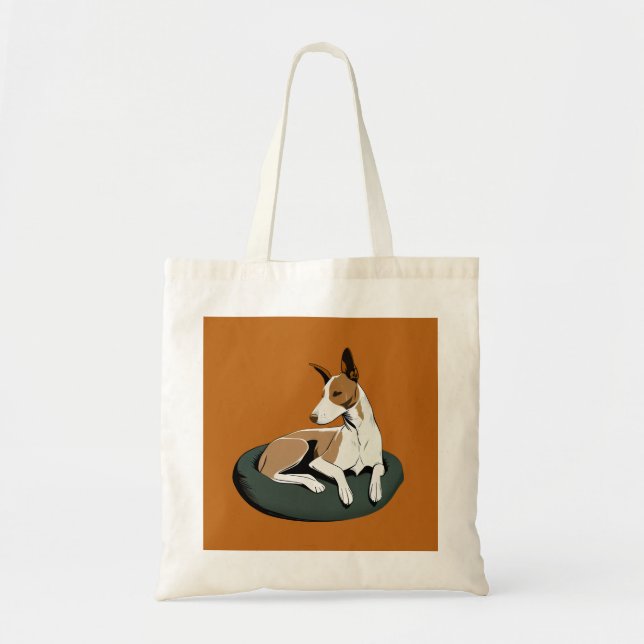 Tote Bag Simple Art Moderne de Chien Tendance  (Devant)