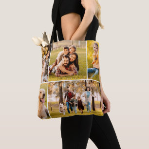 Tote Bag Simple collage de 5 photos