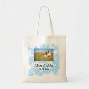 Tote Bag simple coloré bleu brillant lancer parties scintil