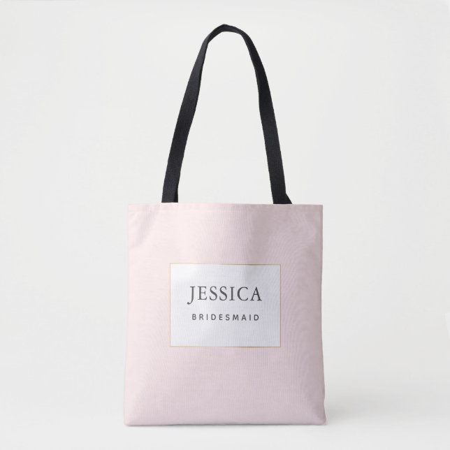 Tote Bag Simple Élégante femme de chambre brillante or (Devant)