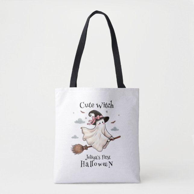 Tote Bag Simple et élégante Mignonne sorcière première Hall (Devant)