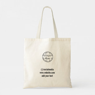 Tote Bag simple et personnalisé aquarelle ajouter le logo s