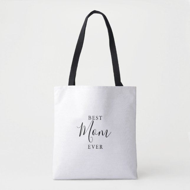 Tote Bag Simple minimaliste meilleure maman jamais (Devant)