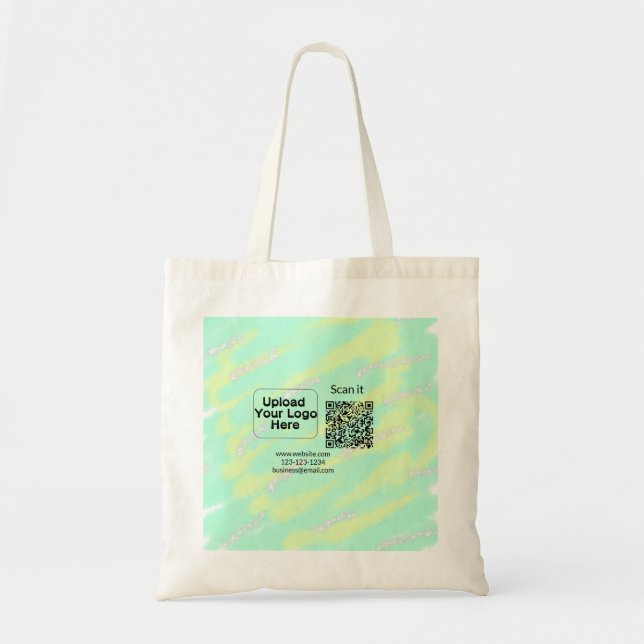 Tote Bag Simple minimum q r code ajouter logo code d'analys (Devant)