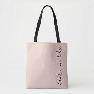 Tote Bag Simple personnalisation rose pâle