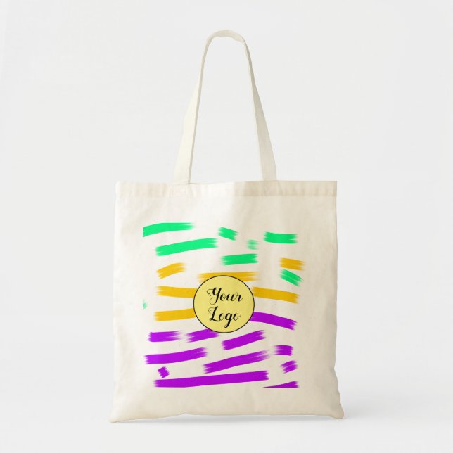 Tote Bag simple personnalisé jaune bleu aquarelle ajouter l (Devant)
