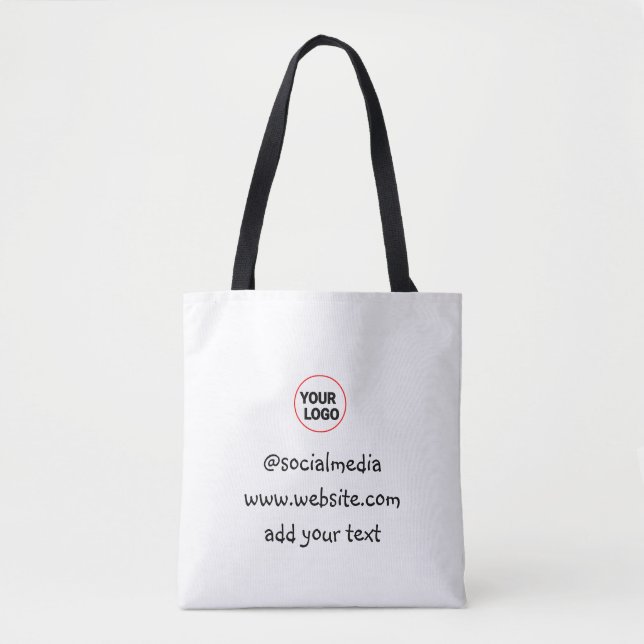 Tote Bag simple personnalisé minimal ajouter votre logo adr (Devant)