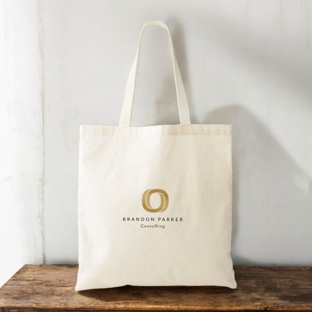 Tote Bag Simple professionnel Gold logo entrepreneur (Créateur téléchargé)
