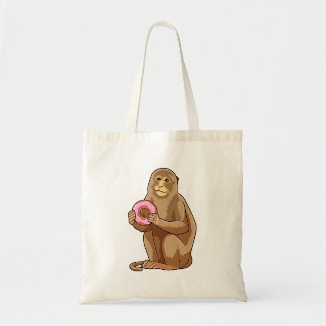Tote Bag Singe avec Donut (Devant)