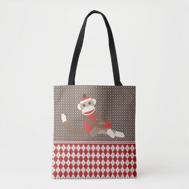 Tote Bag Singe de chaussette (Devant)