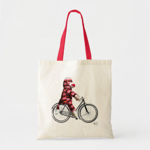 Tote Bag Singe de chaussette sur la bicyclette