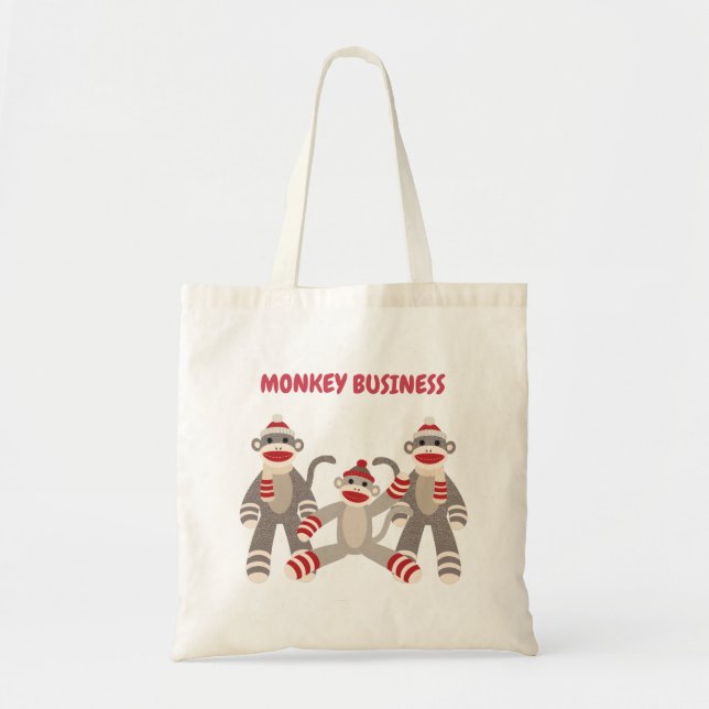 Tote Bag Singe Fourre-tout de chaussette d'affaires de (Devant)
