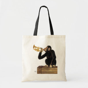 Tote Bag Singe jouant la trompette 2
