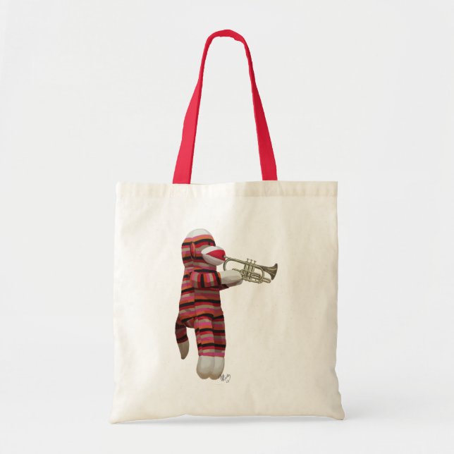 Tote Bag Singe-Sock Jouer Trumpet (Devant)