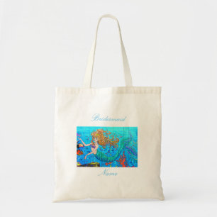 Tote Bag Sirène à queue bleue rousse