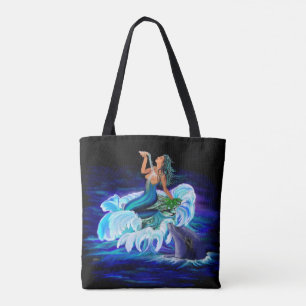 Tote Bag Sirène avec dauphin