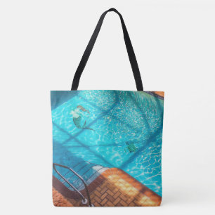 Tote Bag Sirène dans une piscine