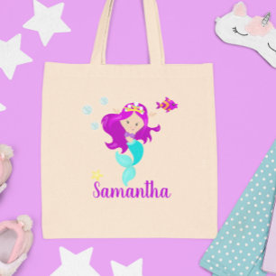 Tote Bag Sirène personnalisée Princesse Cute